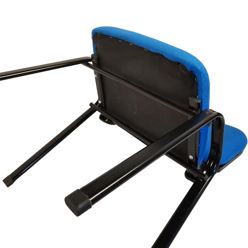 NNECN Stackable Office Conference Chairs | Set of 7 | Blue | Visitor & Community Seating