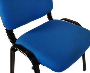 NNECN Stackable Office Conference Chairs | Set of 7 | Blue | Visitor & Community Seating