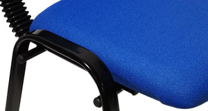 NNECN Stackable Office Conference Chairs | Set of 7 | Blue | Visitor & Community Seating