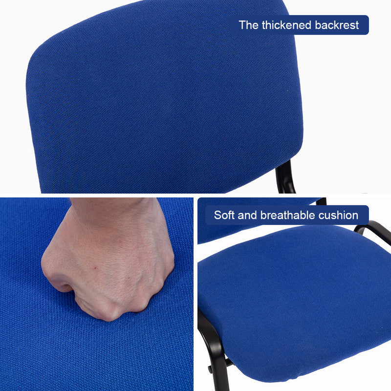 NNECN Stackable Office Conference Chairs | Set of 7 | Blue | Visitor & Community Seating