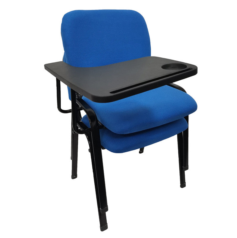 NNECN Lecture Chair with Table Top for Classroom | Lecture | Training | Conference (Set of 6 - Blue)