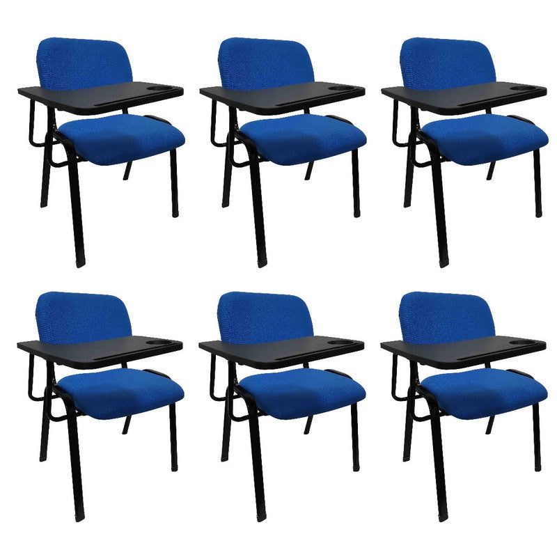 NNECN Lecture Chair with Table Top for Classroom | Lecture | Training | Conference (Set of 6 - Blue)