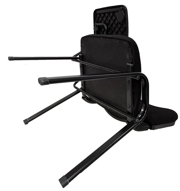 NNECN Lecture Chair with Table Top for Classroom | Lecture | Training | Conference (Set of 6 - Black)