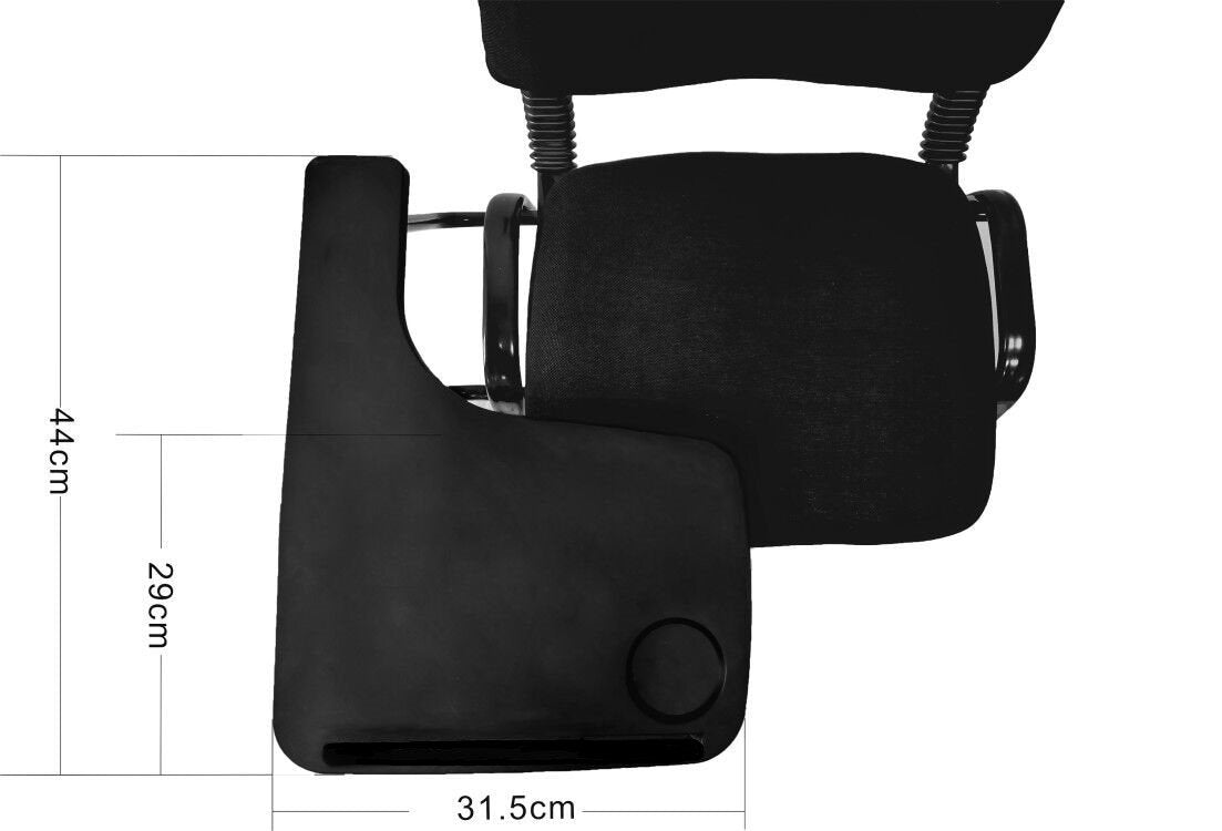 NNECN Lecture Chair with Table Top for Classroom | Lecture | Training | Conference (Set of 6 - Black)