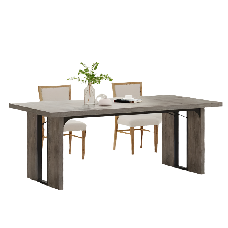 NNETMLT Rustic Rectangular Dining Table | Classic Design