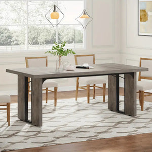 NNETMLT Rustic Rectangular Dining Table | Classic Design