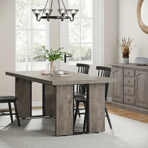 NNETMLT Rustic Rectangular Dining Table | Classic Design