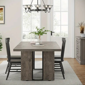 NNETMLT Rustic Rectangular Dining Table | Classic Design