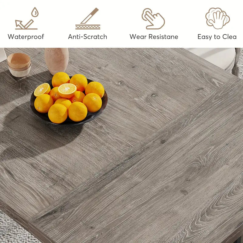 NNETMLT Rustic Rectangular Dining Table | Classic Design