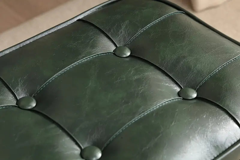 NNETM Super Soft Faux Leather Upholstered Seat | Green & Black | Comfortable and Stylish