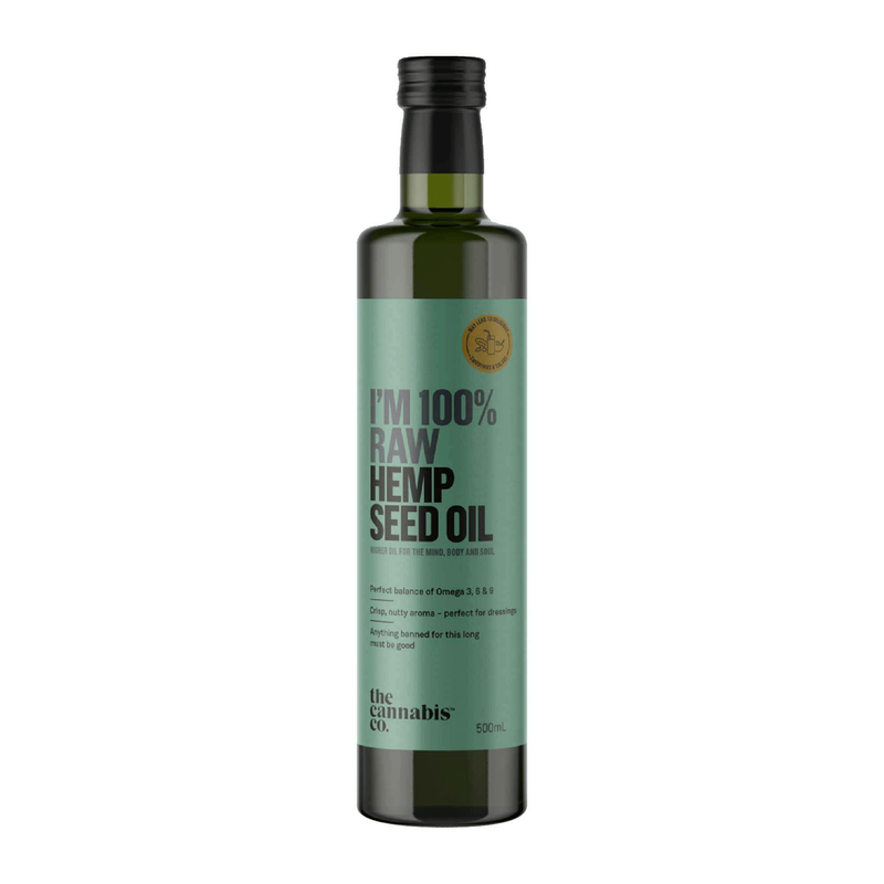 100% Raw Organic Hemp Seed Oil | 500ml | Cold-Pressed | Skin & Hair Care Supplement
