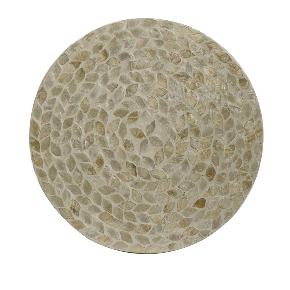 Cancun Shell Stool/Table | Handmade Decorative Accent | Coastal Inspired Furniture