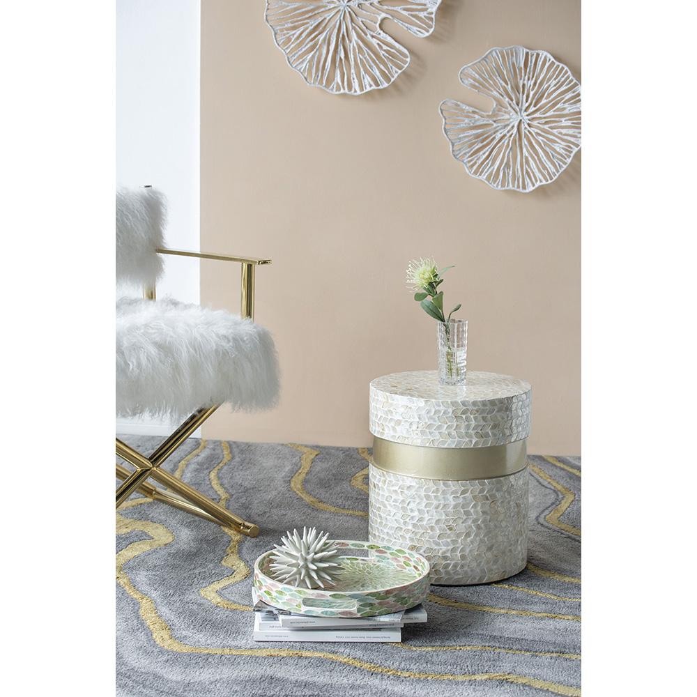 Cancun Shell Stool/Table | Handmade Decorative Accent | Coastal Inspired Furniture