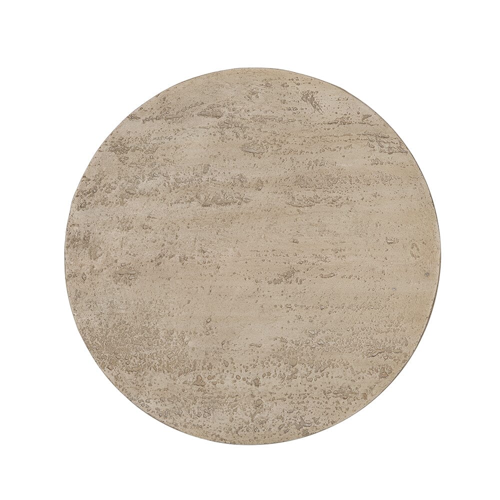 Logan Round Side Table | Cement Finish | Industrial Modern Accent Furniture