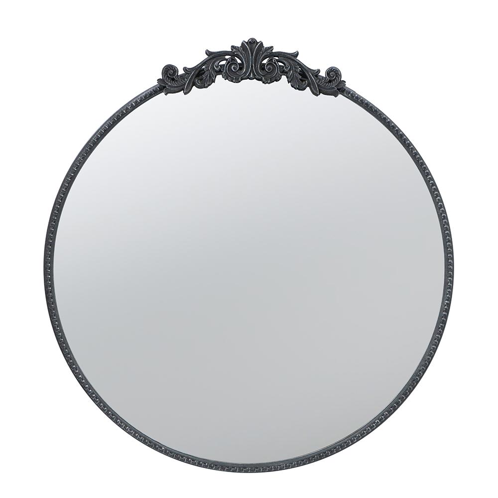 Round Ornate Metallic Wall Mirror | Decorative Design