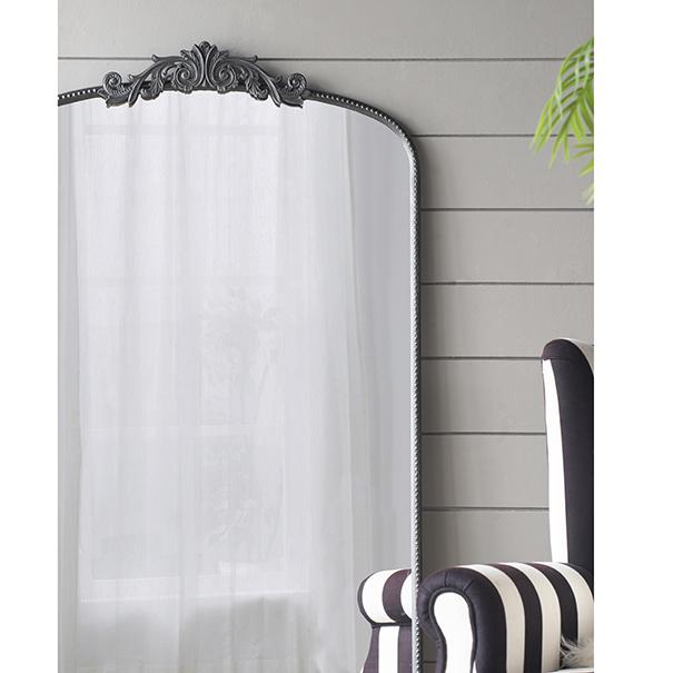 Ornate Metallic Floor Mirror | Elegant Design