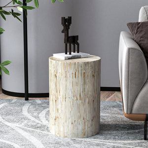 Alpine Mother of Pearl Hand Made Stool | Side Table