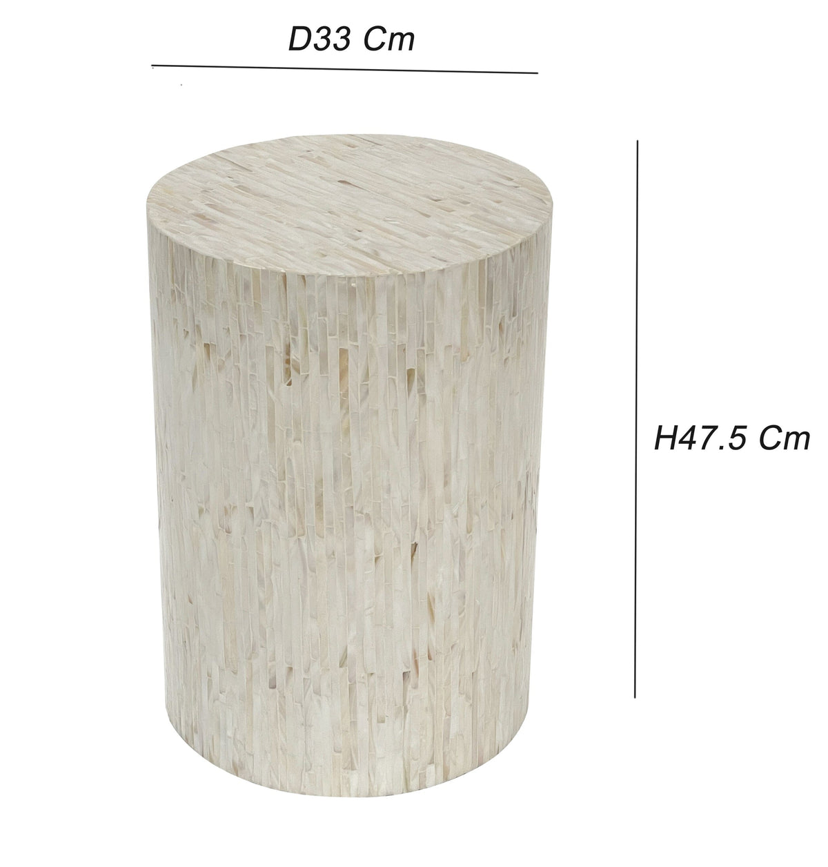 Alpine Mother of Pearl Hand Made Stool | Side Table