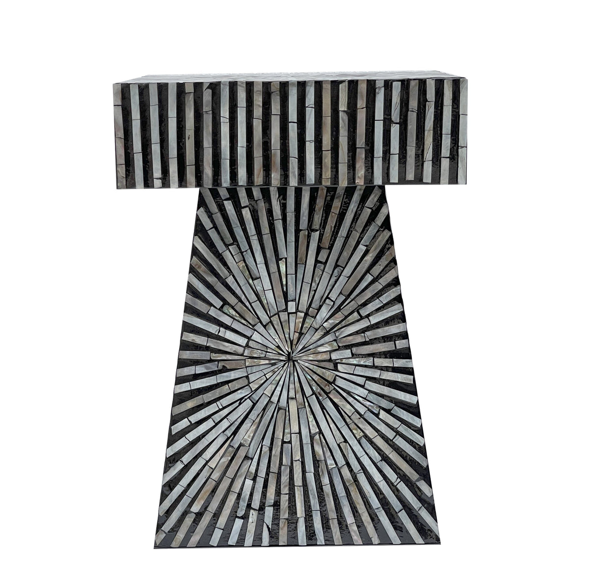 Pyramid Mother of Pearl Hand Made Side Table