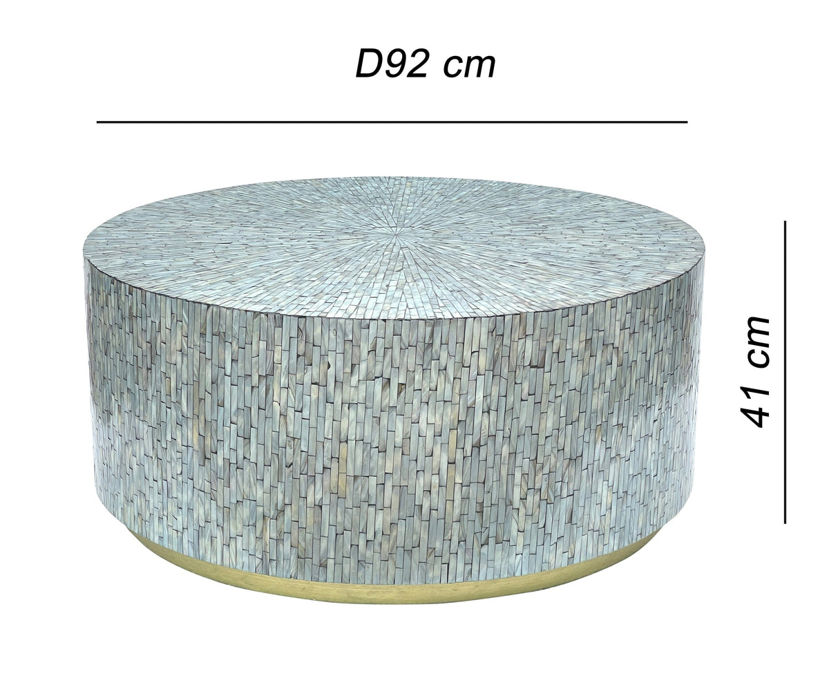 Aquarius Mother of Pearl Hand Made Coffee Table | Unique Craftsmanship