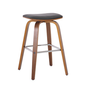 COOPER BAR STOOL BLACK | Backless | Sturdy Metal Frame | Black Upholstery