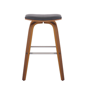 COOPER BAR STOOL BLACK | Backless | Sturdy Metal Frame | Black Upholstery