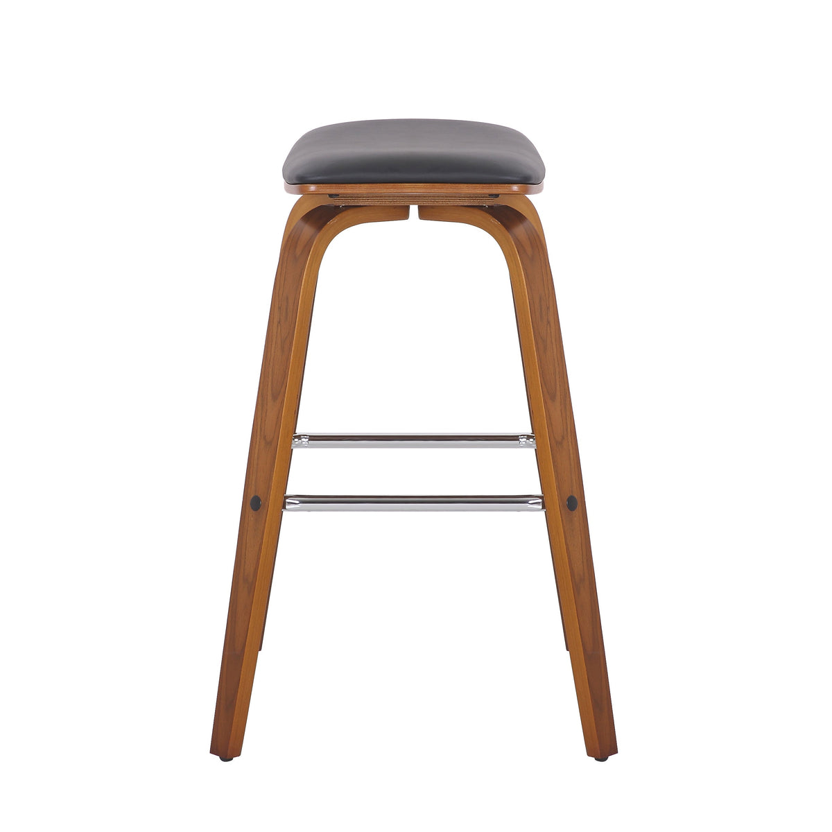 COOPER BAR STOOL BLACK | Backless | Sturdy Metal Frame | Black Upholstery