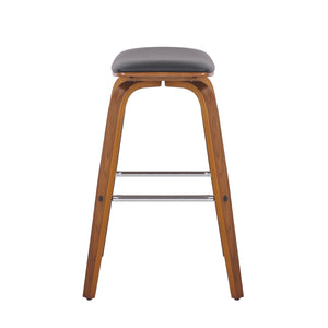 COOPER BAR STOOL BLACK | Backless | Sturdy Metal Frame | Black Upholstery