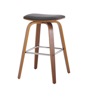 COOPER BAR STOOL BLACK | Backless | Sturdy Metal Frame | Black Upholstery