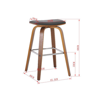 COOPER BAR STOOL BLACK | Backless | Sturdy Metal Frame | Black Upholstery