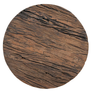 Inverted Wood & Iron Side Table