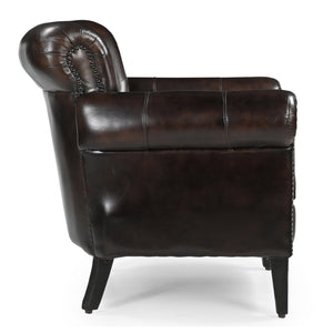 Chocolate Leather Armchair