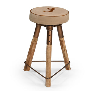 INDUSTRIAL Number 3 Wind Up Bar Stool | Adjustable Height | Retro Industrial Design