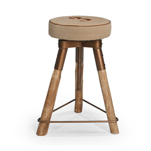 INDUSTRIAL Number 3 Wind Up Bar Stool | Adjustable Height | Retro Industrial Design