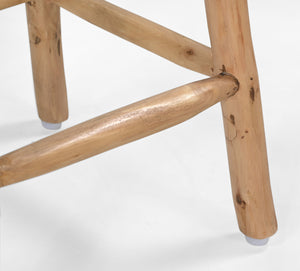 COWHIDE BAR STOOL | Backless | Sturdy Metal Frame | Natural Cowhide Upholstery