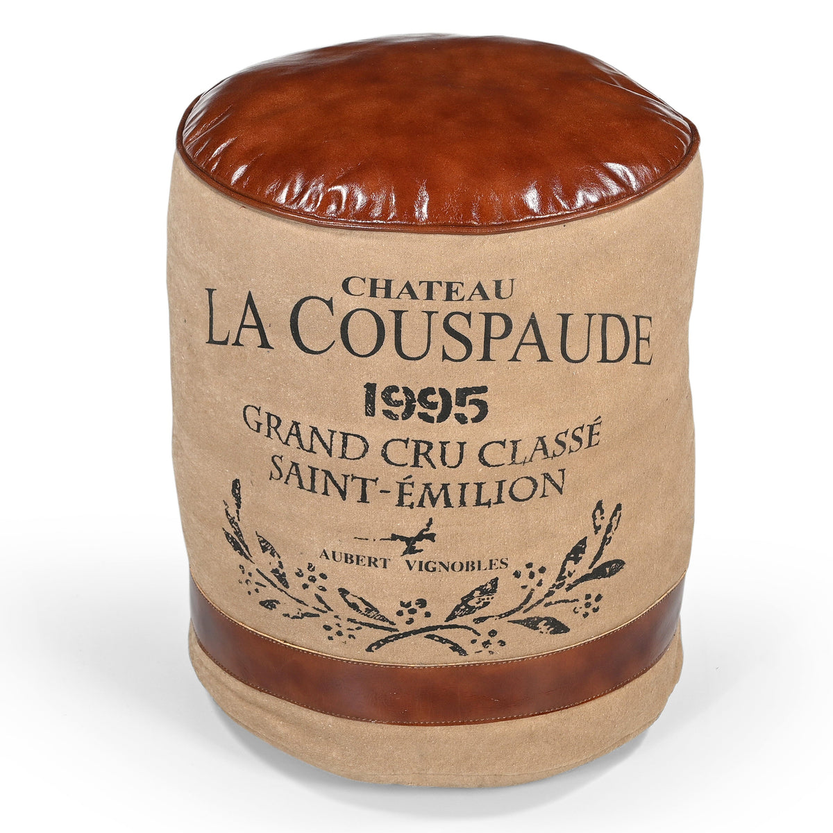 Chateau | Canvas Ottoman | The Charlotte | Elegant Upholstered Footrest