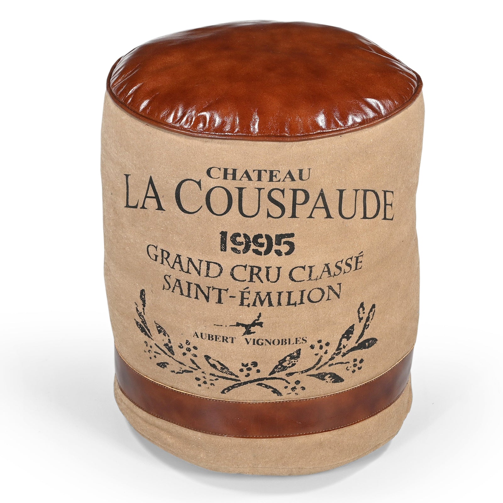 Chateau | Canvas Ottoman | The Charlotte | Elegant Upholstered Footrest