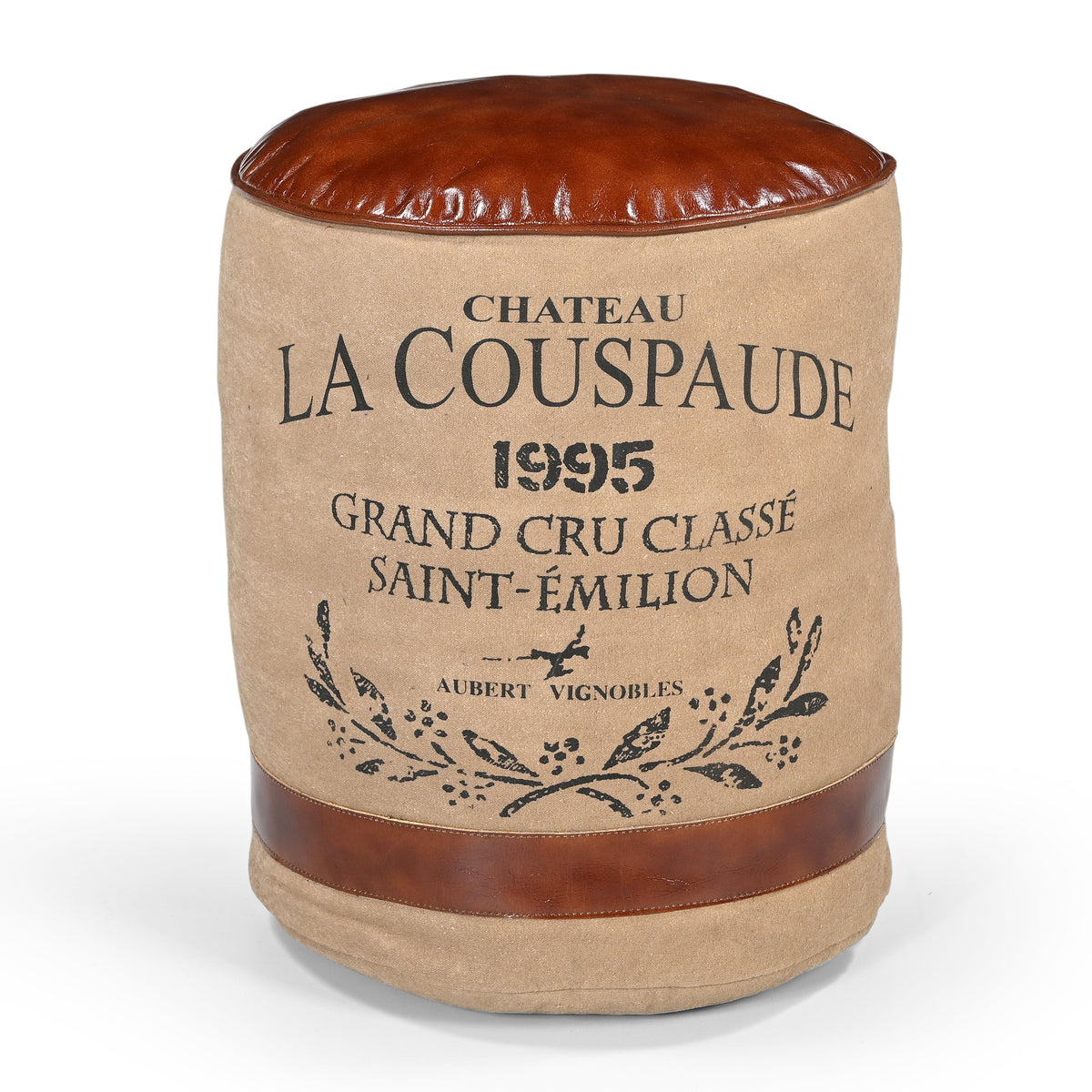 Chateau | Canvas Ottoman | The Charlotte | Elegant Upholstered Footrest