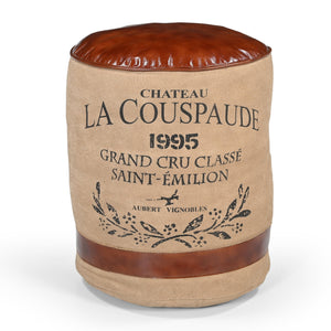 Chateau | Canvas Ottoman | The Charlotte | Elegant Upholstered Footrest