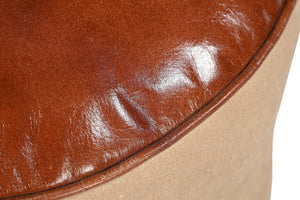 Chateau | Canvas Ottoman | The Charlotte | Elegant Upholstered Footrest