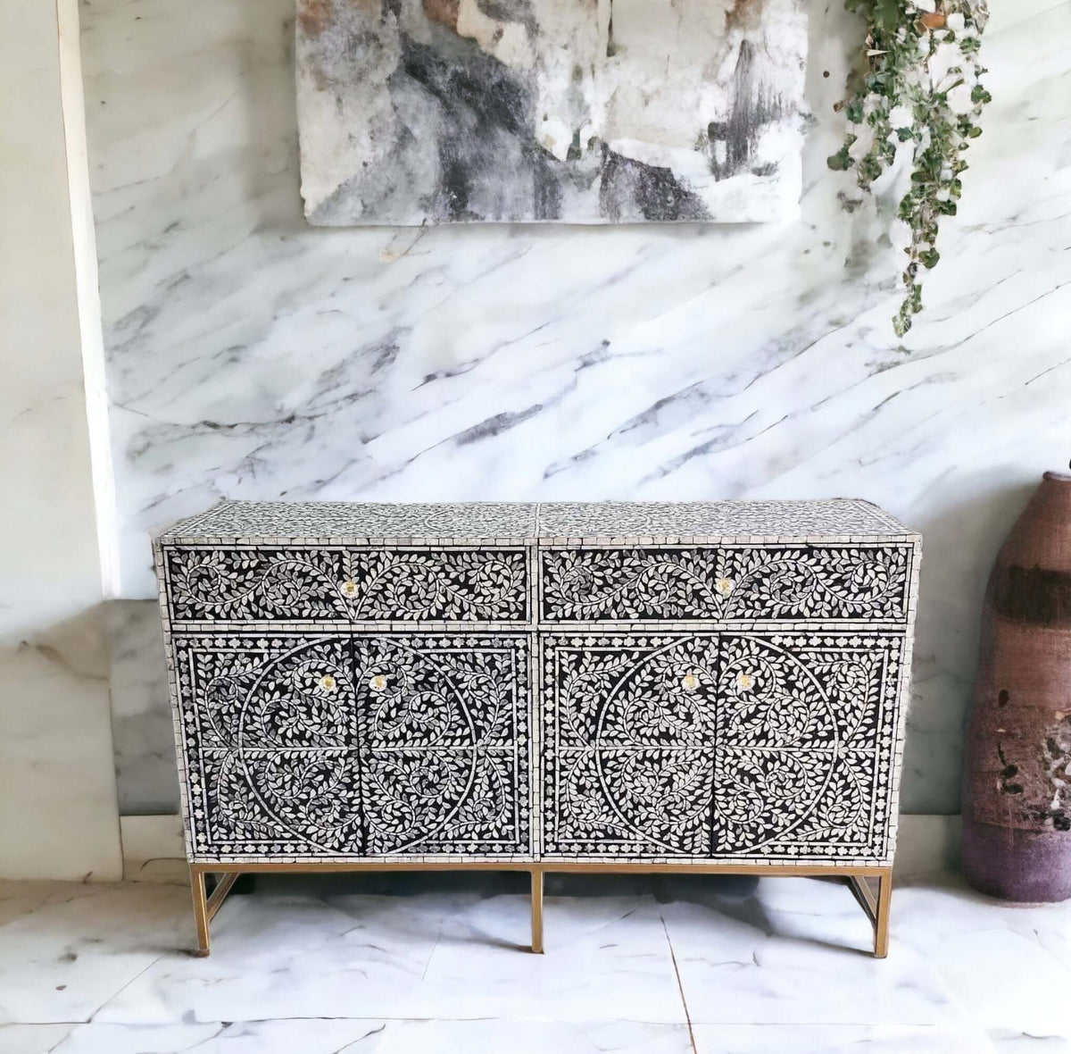 Mother of Pearl Grandiose Sideboard | Luxurious Storage