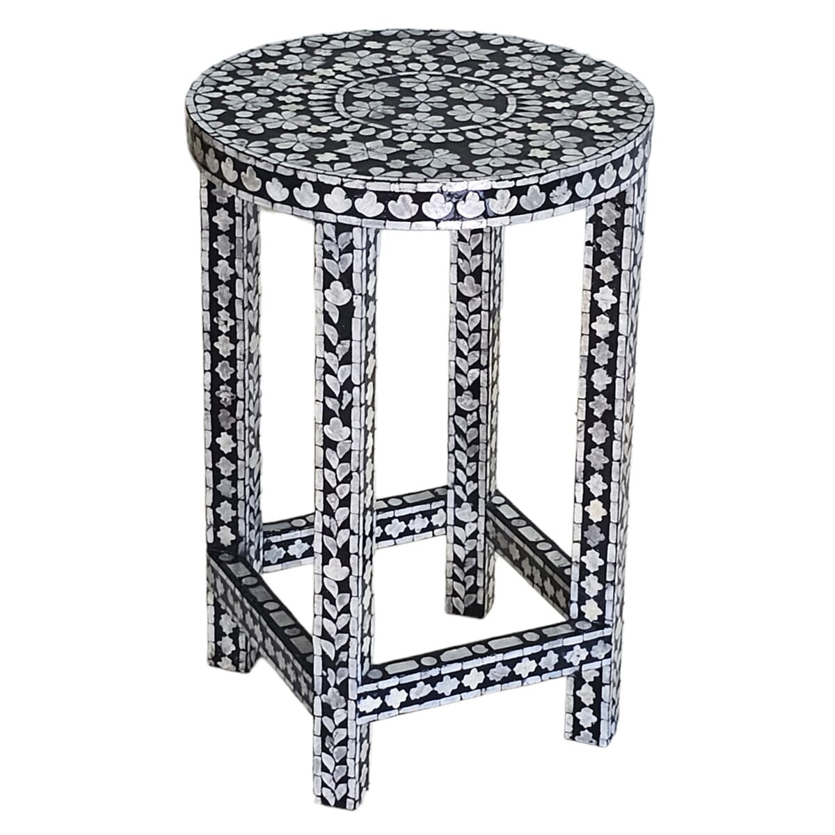 Mother of Pearl Monochrome Splendour Side Table