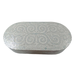 Mother of Pearl Serenity Oval Pearl Coffee Table | Elegant & Timeless