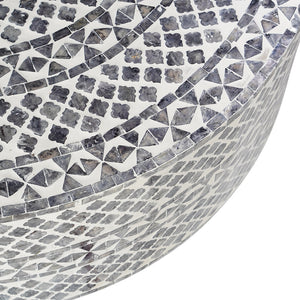 Diamond Mother of Pearl Coffee Table | Black Finish | Elegant Craftsmanship