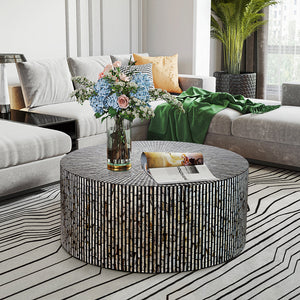 Cordelia Round Mother of Pearl Coffee Table | Elegant Design
