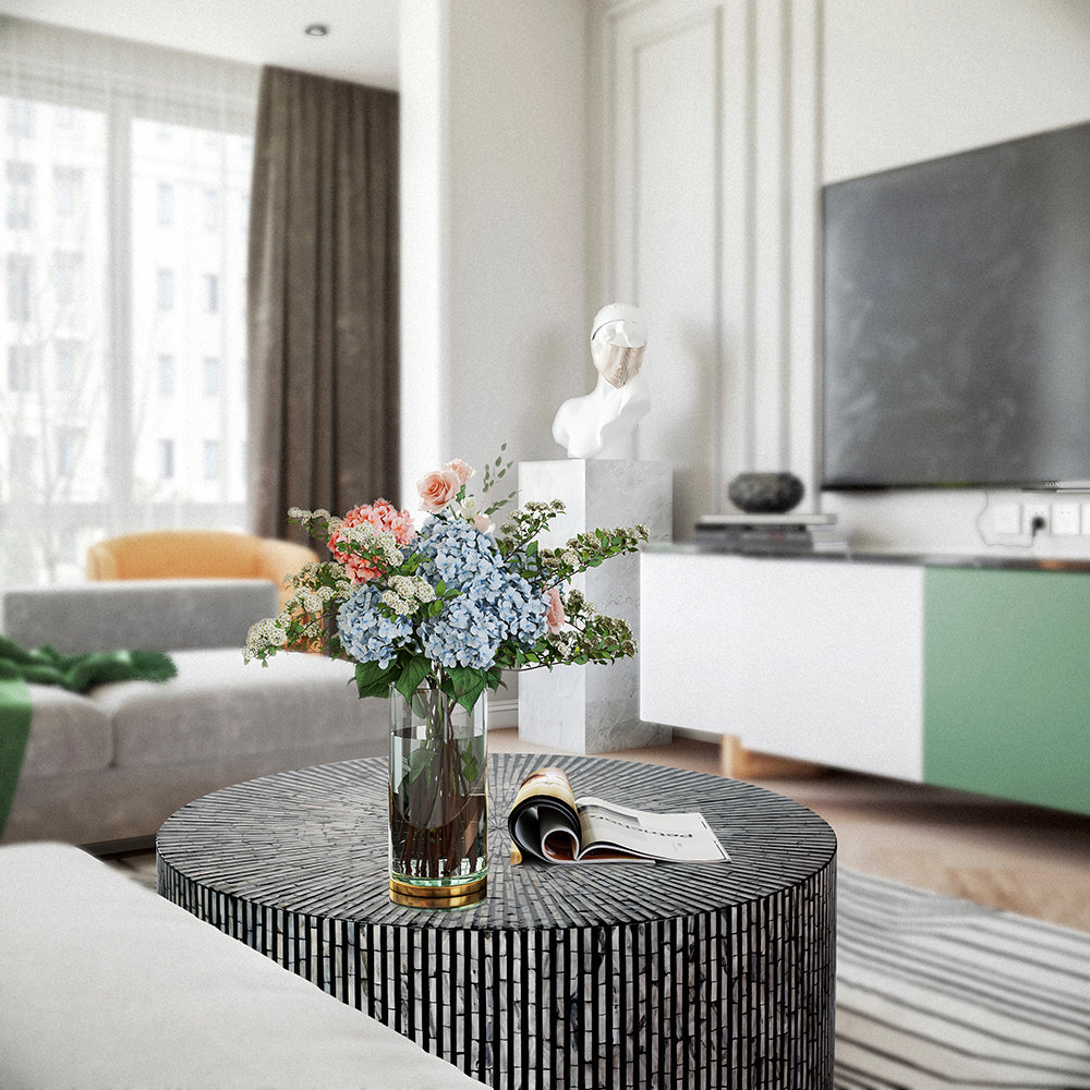 Cordelia Round Mother of Pearl Coffee Table | Elegant Design