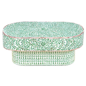 Amelia Oval Mother of Pearl Coffee Table | Timeless Elegance