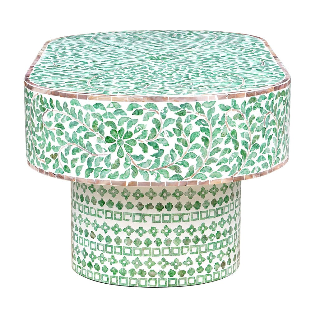 Amelia Oval Mother of Pearl Coffee Table | Timeless Elegance