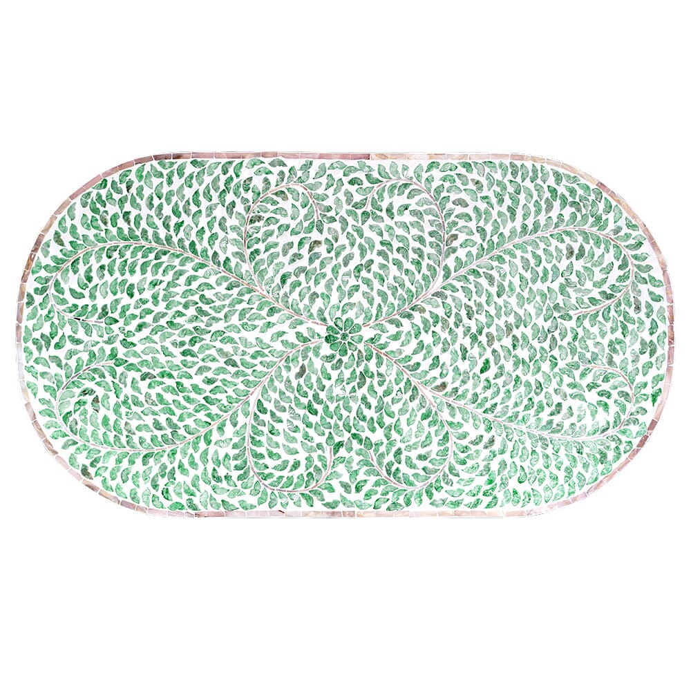 Amelia Oval Mother of Pearl Coffee Table | Timeless Elegance