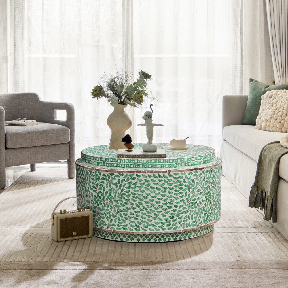 Layla Turquoise Coffee Table | Unique & Elegant Design